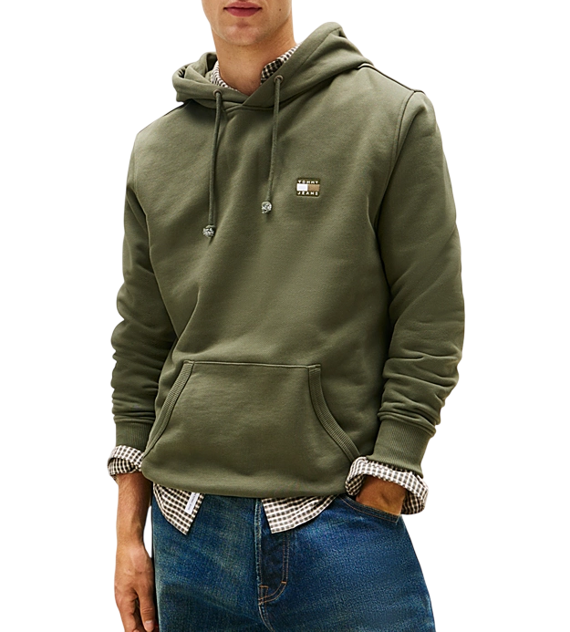 Felpa con cappuccio e distintivo Tommy