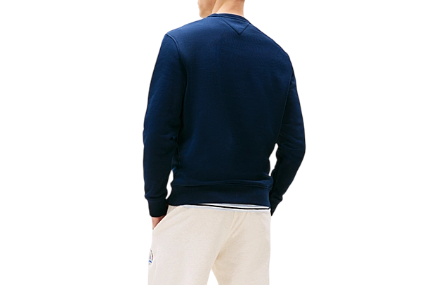 Felpa da uomo con distintivo navy blue