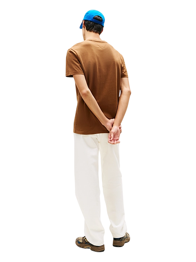 T-shirt da uomo con logo lineare ricamato