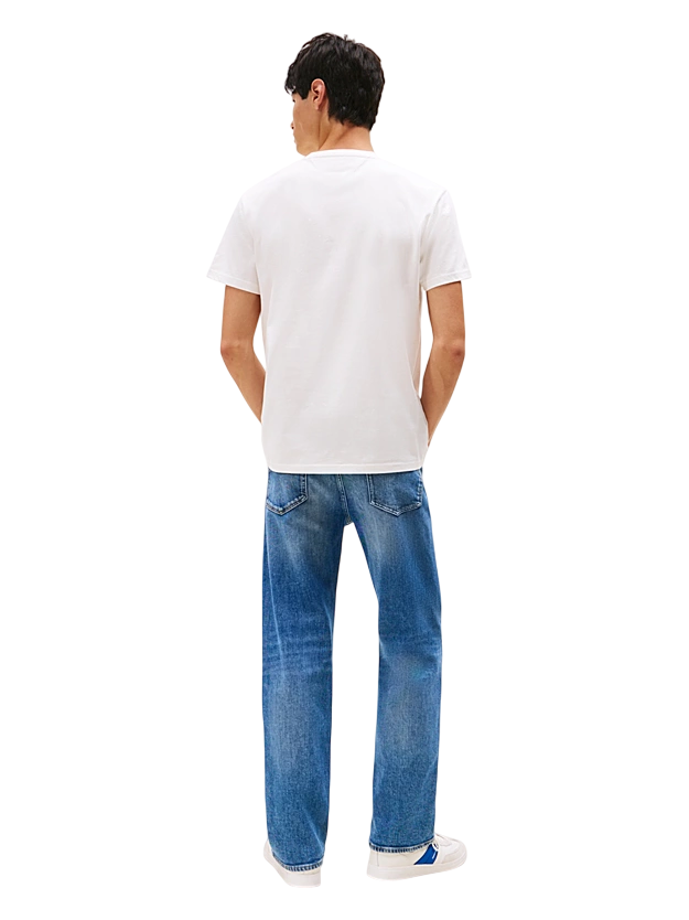 T-shirt da uomo con logo lineare ricamato