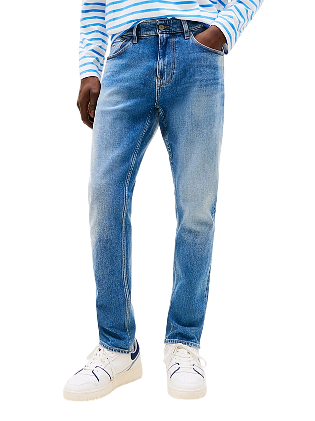 Jeans da uomo slim tapered leg lavaggio medio