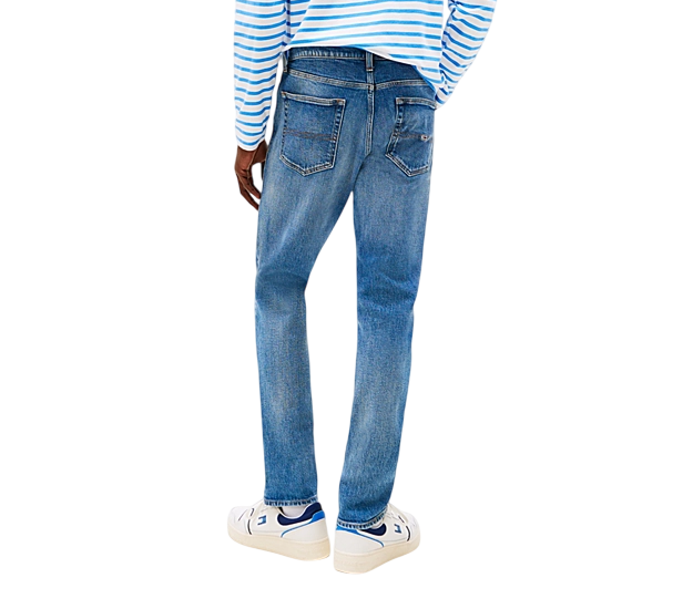 Jeans da uomo slim tapered leg lavaggio medio