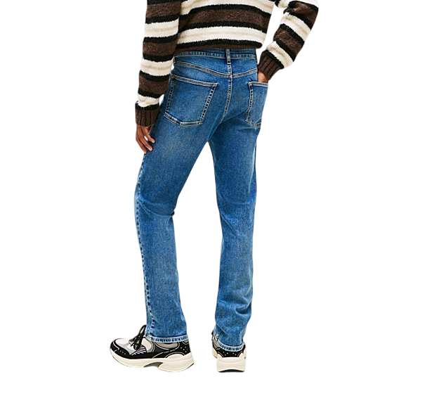 Jeans da uomo slim fit lavaggio medio
