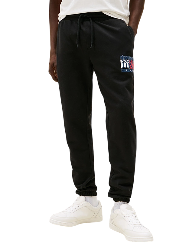 Joggers slim fit in spugna con logo