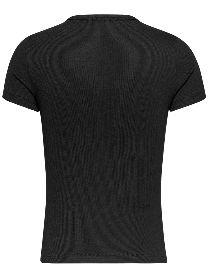 T-shirt in cotone stretch a coste