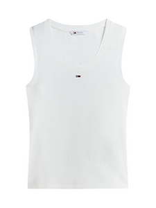 Canotta da donna ecrù con scollo ovale