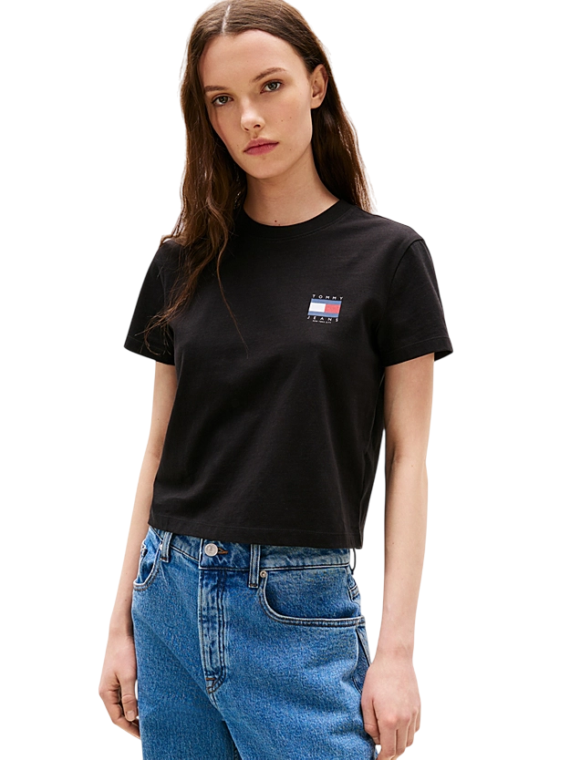 T-shirt da donna con bandiera sul retro
