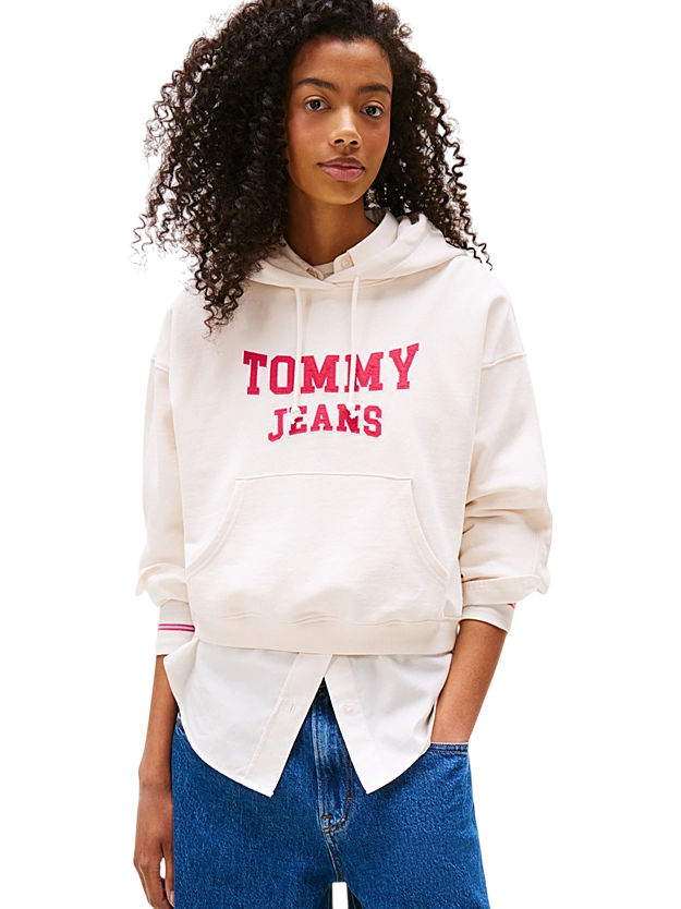 Felpa Varsity squadrata con applique del logo
