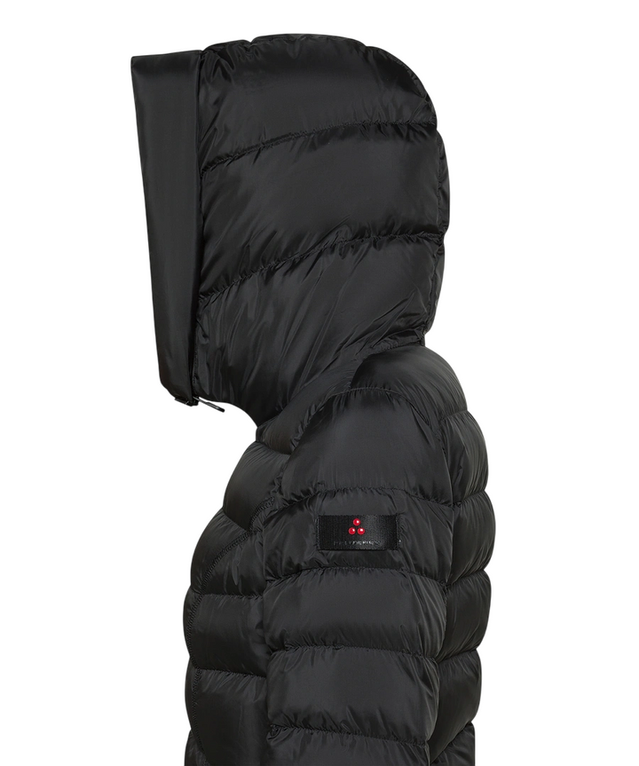 Piumino da donna in tessuto tecnico nero