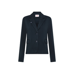 Blazer da donna in felpa di cotone blu