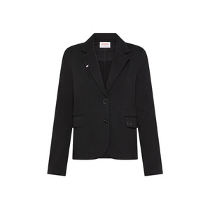 Blazer da donna in felpa di cotone nero