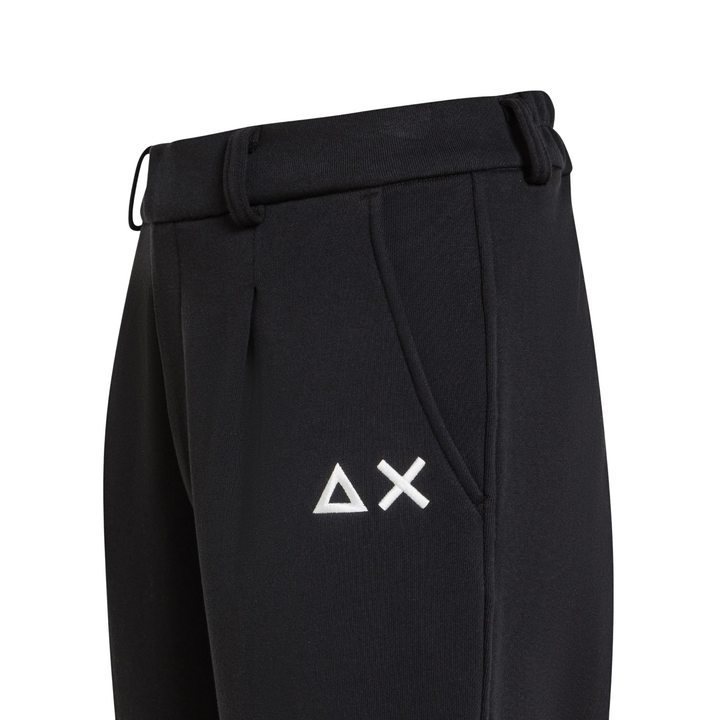 Pantaloni in felpa da donna neri con logo