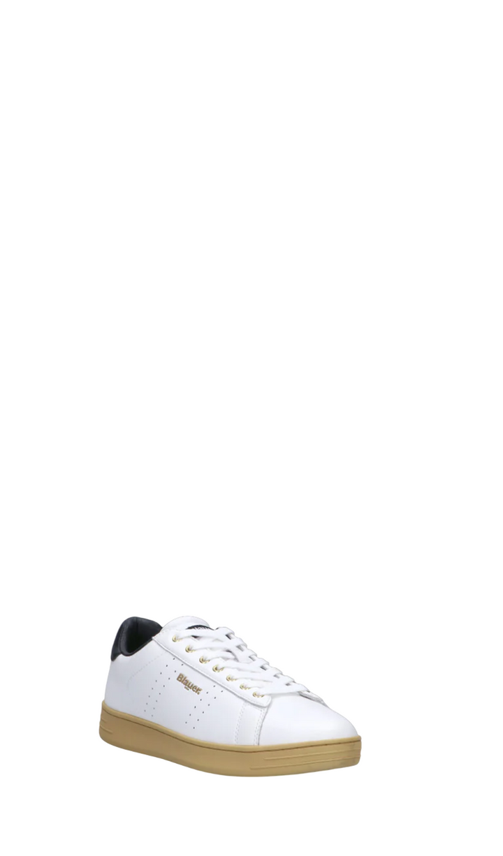 BLAUER Sneaker uomo bianca/nera in pelle