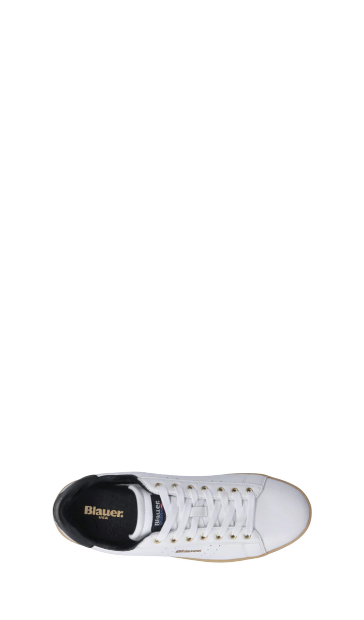 BLAUER Sneaker uomo bianca/nera in pelle