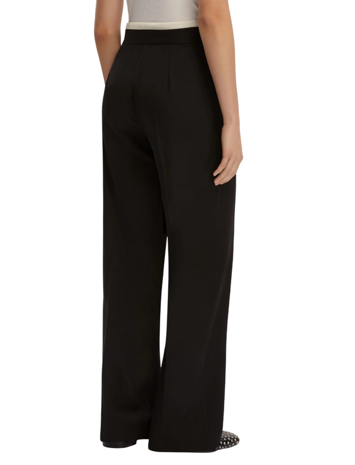 Pantaloni da donna  neri con doppia cintura