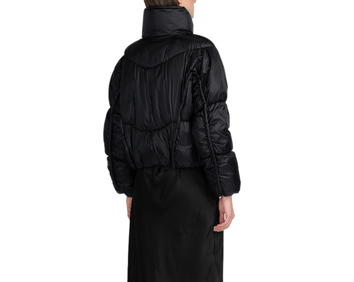 Piumino corto da donna nero