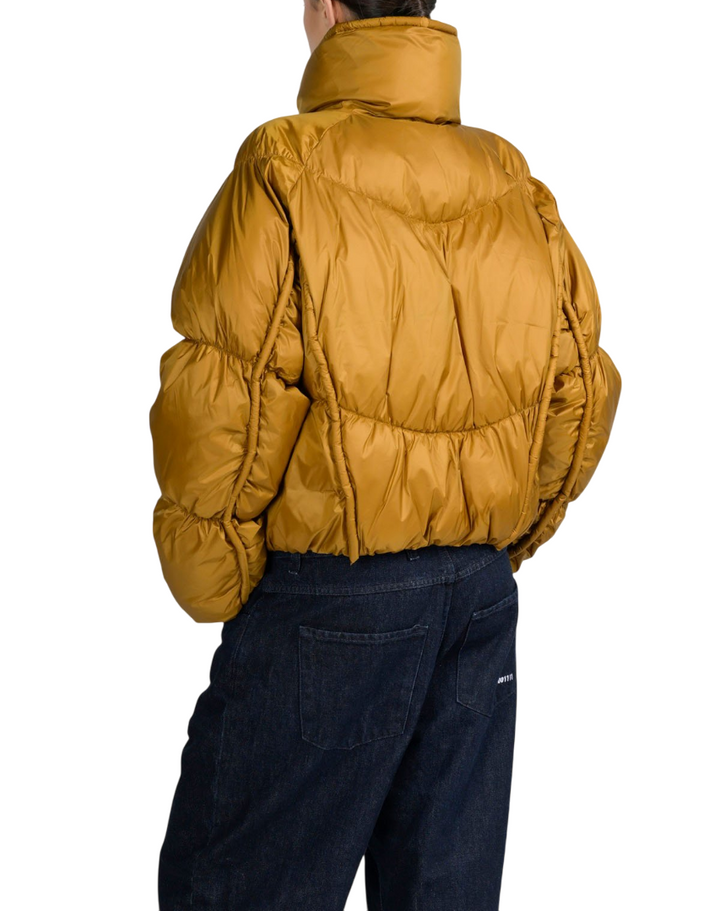 Piumino da donna corto goldenbrown