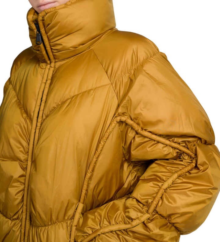 Piumino da donna corto goldenbrown