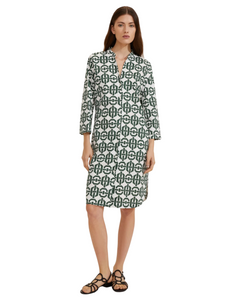Abito chemisier in cotone stretch - Verde