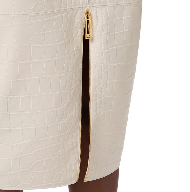 Gonna midi milk con stampa cocco