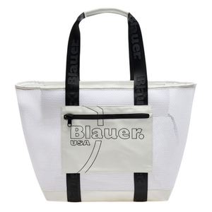 BLAUER  shopping bag con logo lettering e tasca frontale