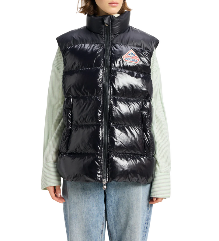 Piumino smanicato unisex nero