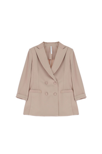 Blazer doppiopetto da donna cipria