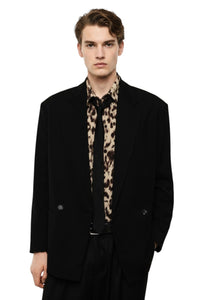 Blazer uomo doppiopetto nero