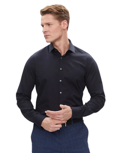 Camicia poplin contrast slim fit