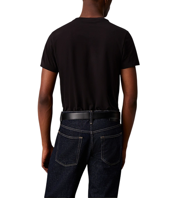 T-shirt da uomo nera con logo