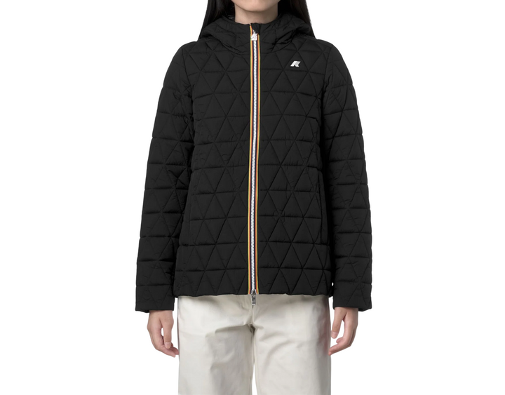 Giacca trapuntata da donna nera