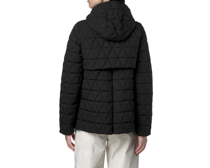 Giacca trapuntata da donna nera