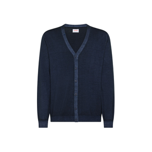 Cardigan in lana da uomo navy blue
