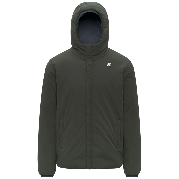 Giacca corta da uomo impermeabile e antivento blu airforce/ green