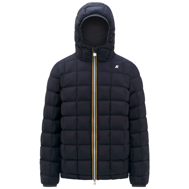 Giacca invernale reversibile isolante da uomo blu avio