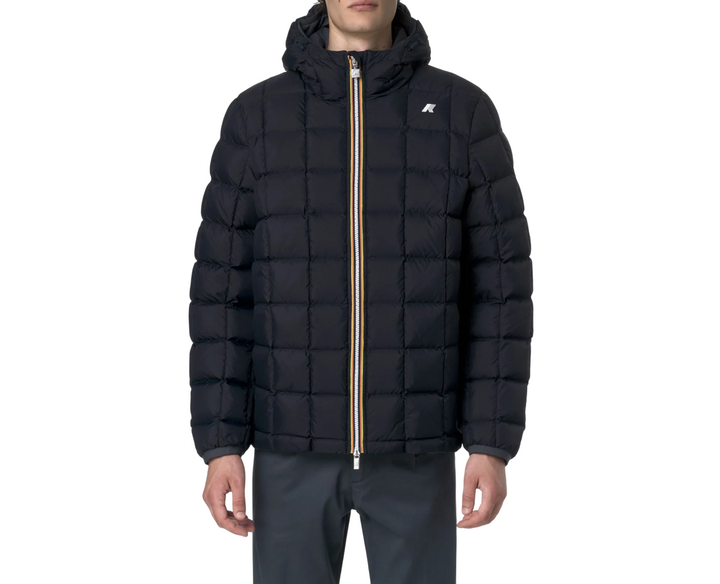 Giacca invernale reversibile isolante da uomo blu avio