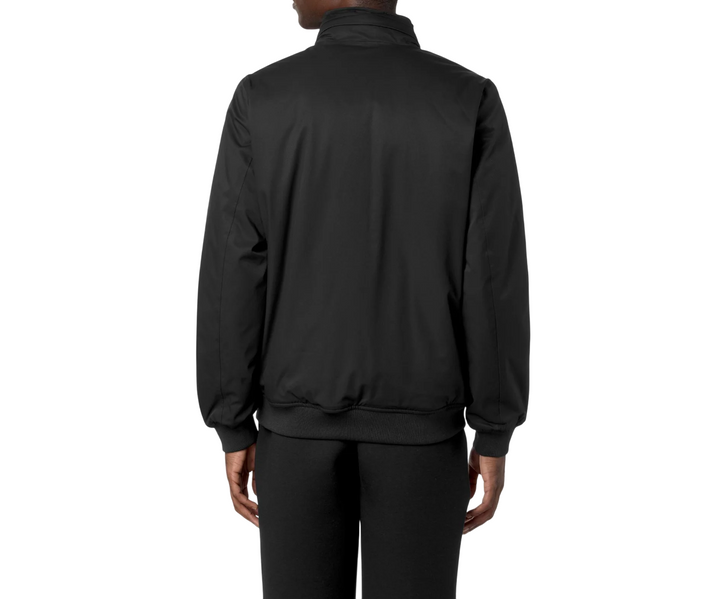 Giacca corta impermeabile da uomo nero-grigio