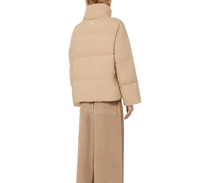 Giacca invernale da donna cropped beige