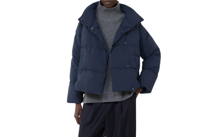 Giubbino da donna in piuma d'oca blu