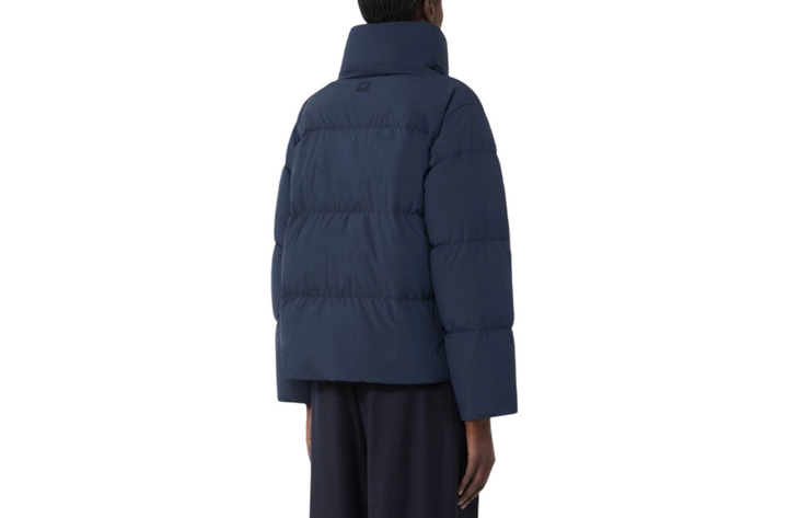 Giubbino da donna in piuma d'oca blu