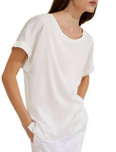Blusa in raso stretch - Bianco