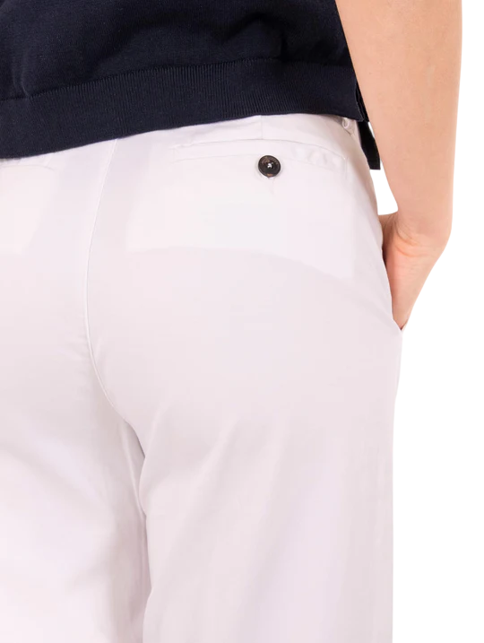 Pantalone  Roy Roger's in Cotone e Lyocell Bianco