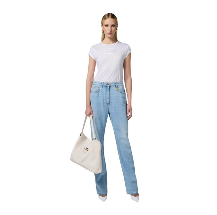 T-shirt da donna in jersey con ricamo