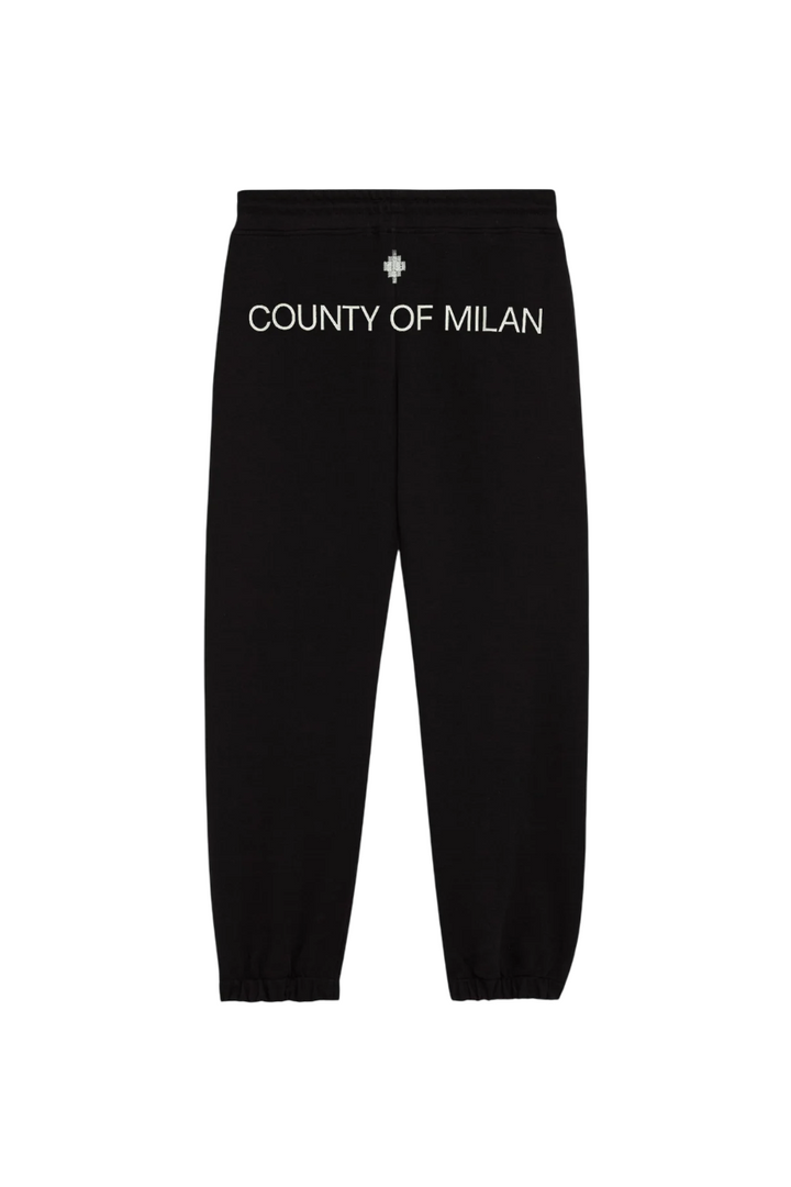 Pantaloni in felpa di cotone da uomo neri