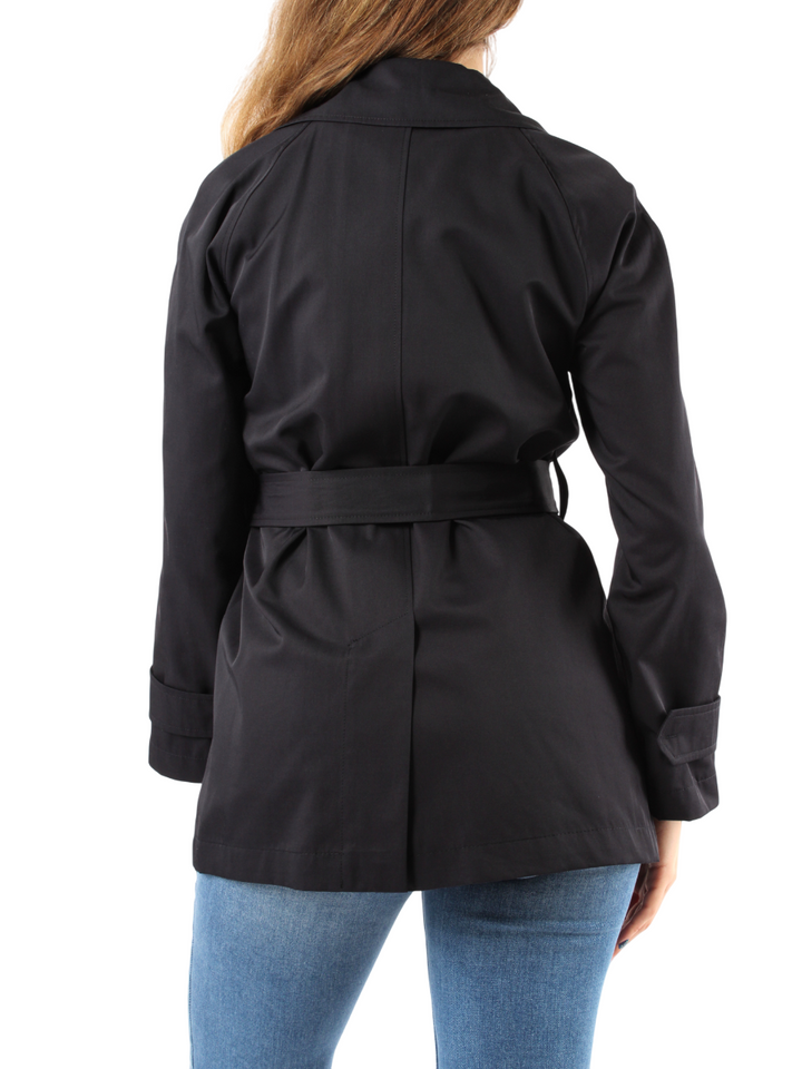 TRENCH IN GABARDINE DI COTONE DONNA BLU