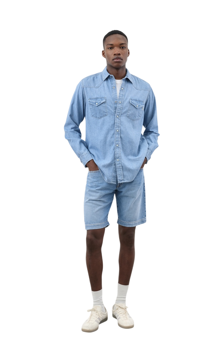 CAMICIA MARTIN DENIM BLEACH