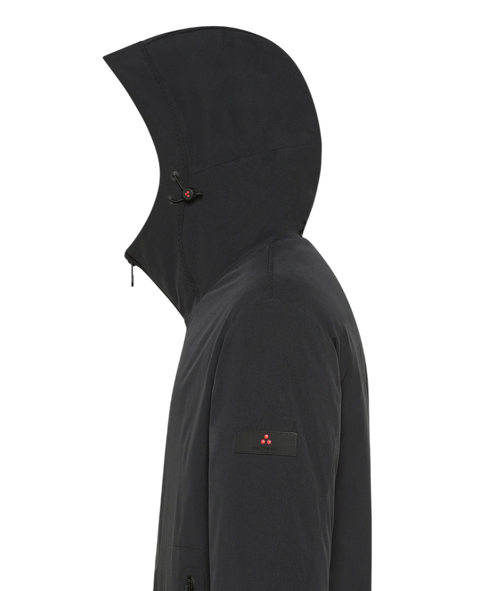 Cappotto nero da uomo stretch antivento