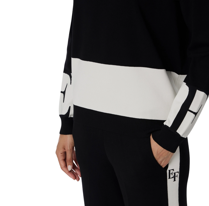 Maglia in viscosa con bande lucide