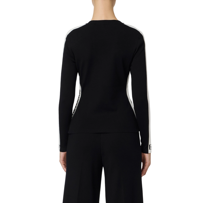 Maglia in viscosa con bande lucide