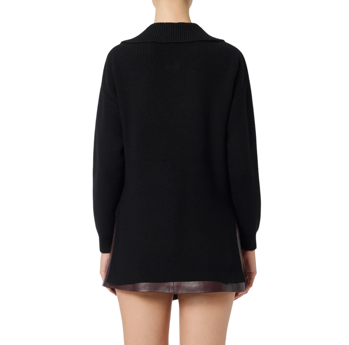 Maglia in misto lana con cinturino gioiello